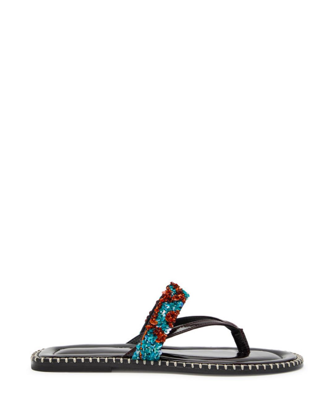 DRIES VAN NOTEN Черные кожаные сандалии, фото 1