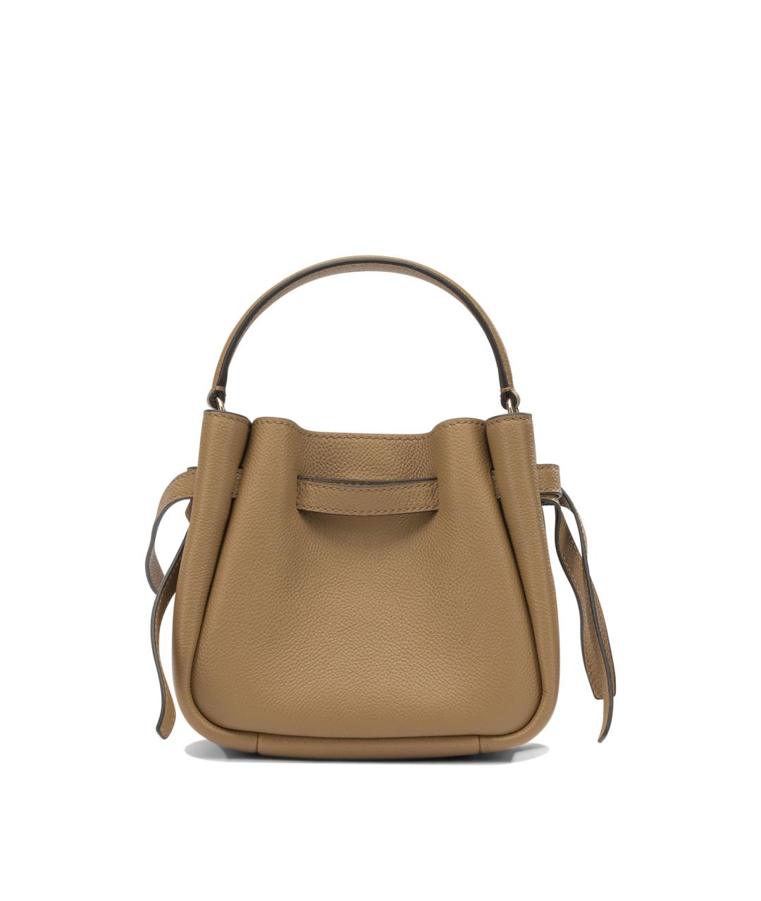 TORY BURCH Коричневая кожаная сумка с короткими ручками, фото 3