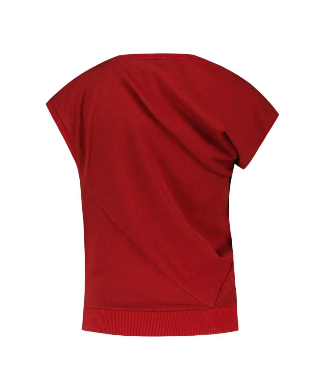 VIVIENNE WESTWOOD Красная хлопковая футболка, фото 2