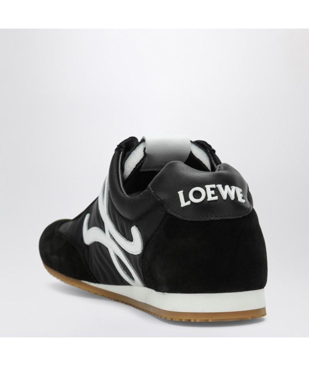 LOEWE Черные замшевые кроссовки, фото 4