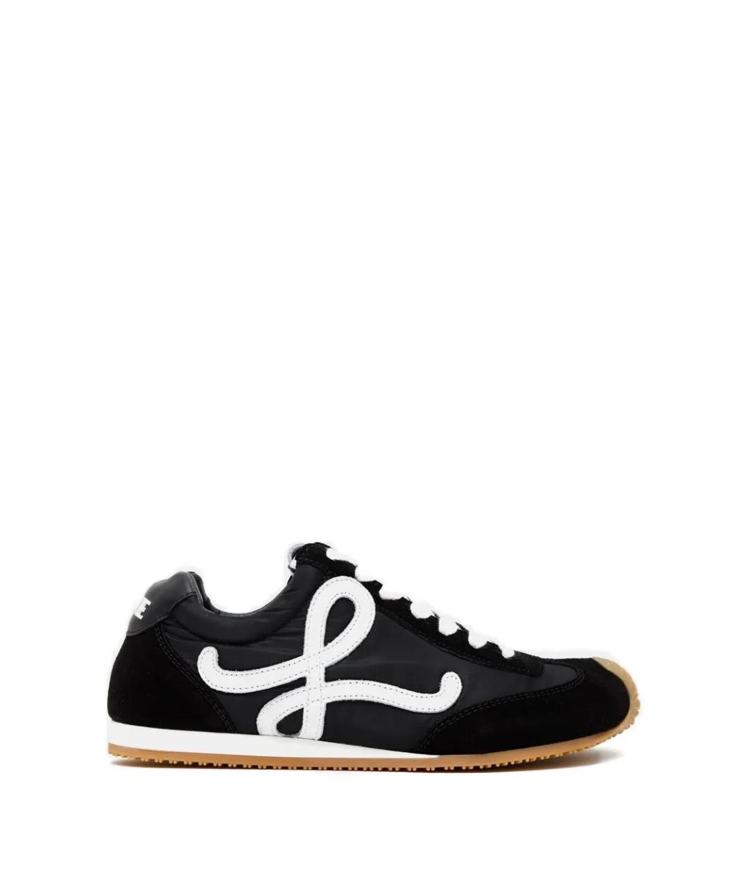 LOEWE Черные замшевые кроссовки, фото 1