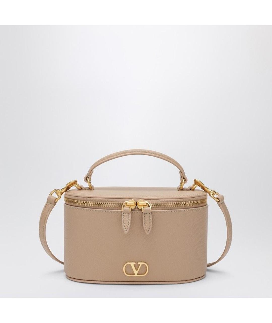 VALENTINO Розовая кожаная сумка через плечо, фото 3