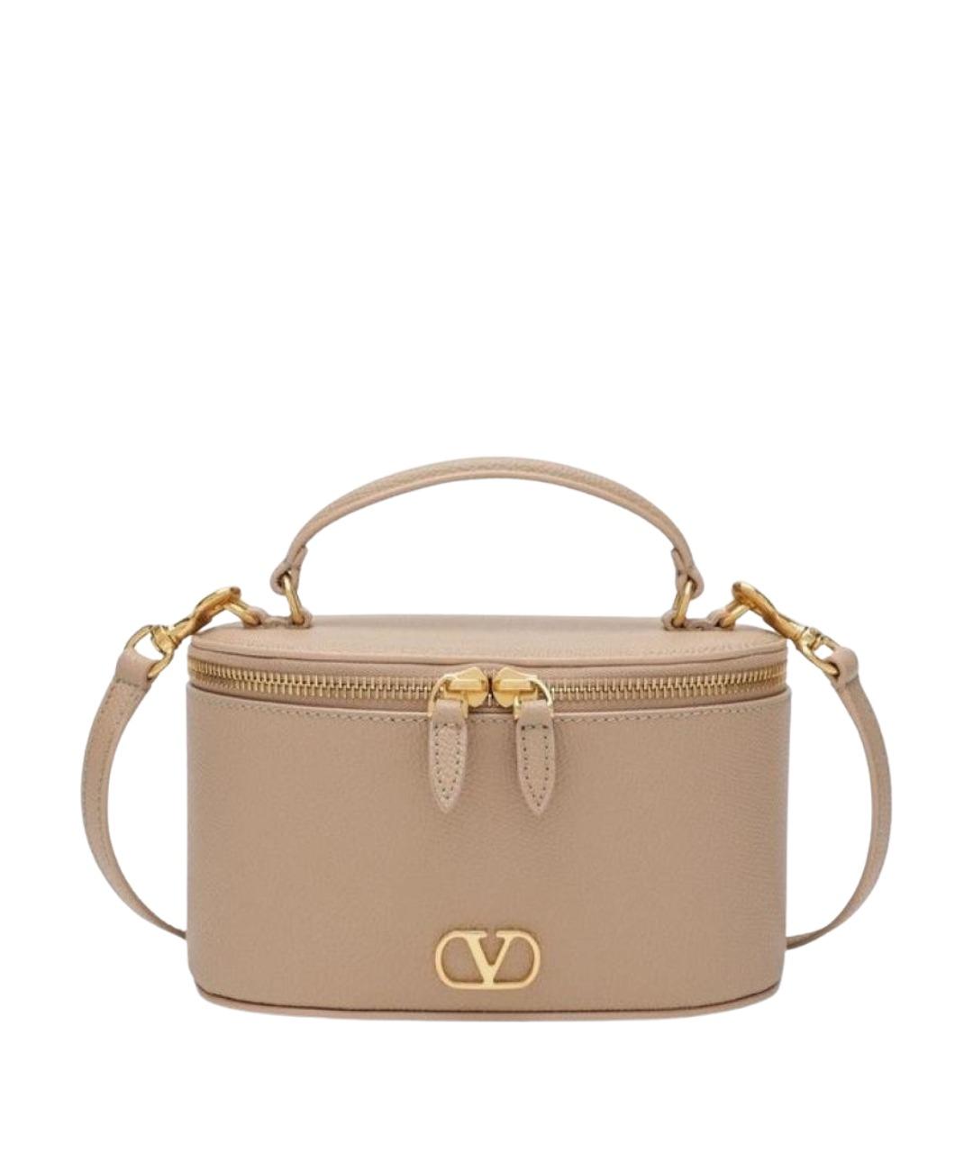 VALENTINO Розовая кожаная сумка через плечо, фото 1