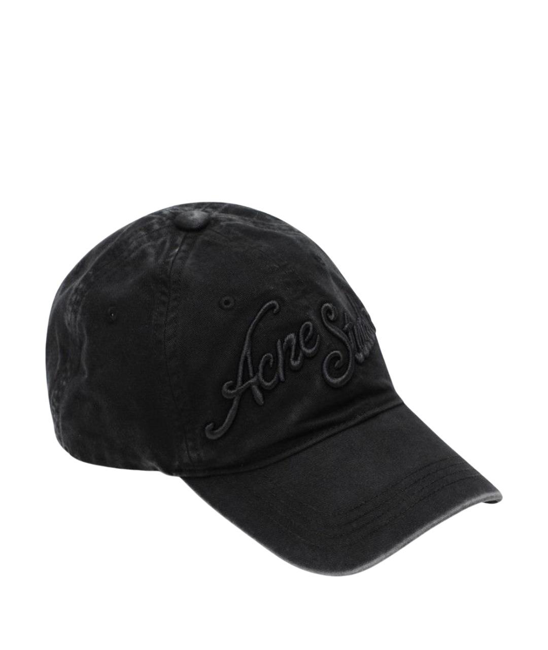 ACNE STUDIOS Черная хлопковая кепка/бейсболка, фото 1