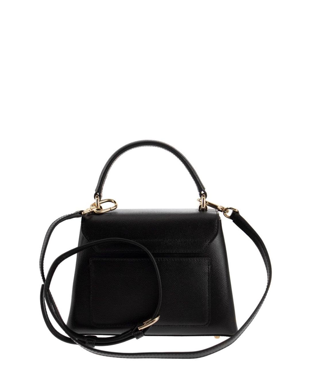 FURLA Черная кожаная сумка с короткими ручками, фото 2