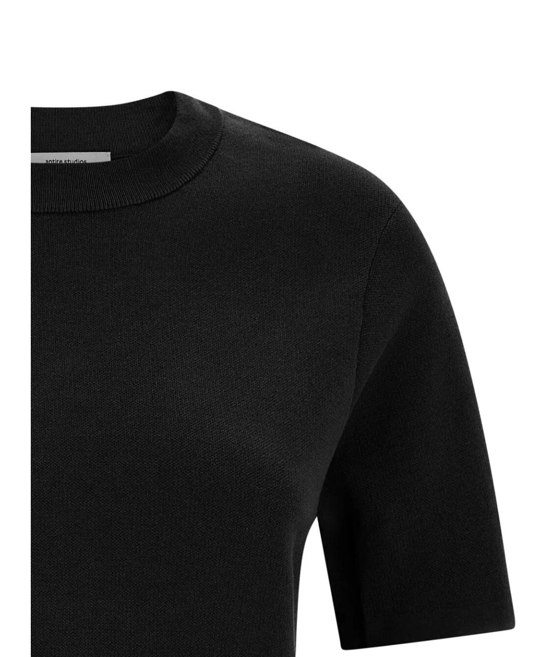 entire studios Черная хлопковая футболка, фото 4