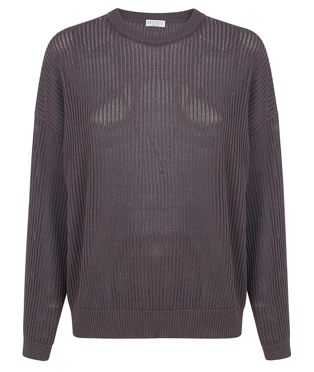 BRUNELLO CUCINELLI Коричневый джемпер / свитер, фото 1