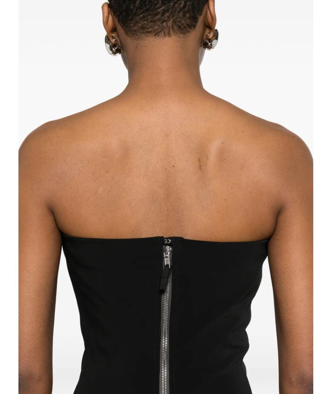 RICK OWENS Черное вискозное вечернее платье, фото 5