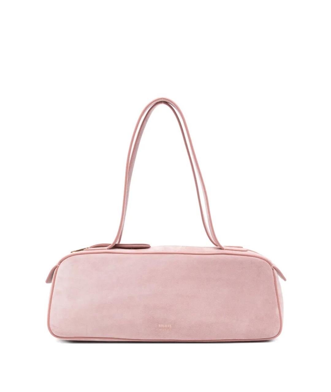 KHAITE Розовая замшевая сумка через плечо, фото 1