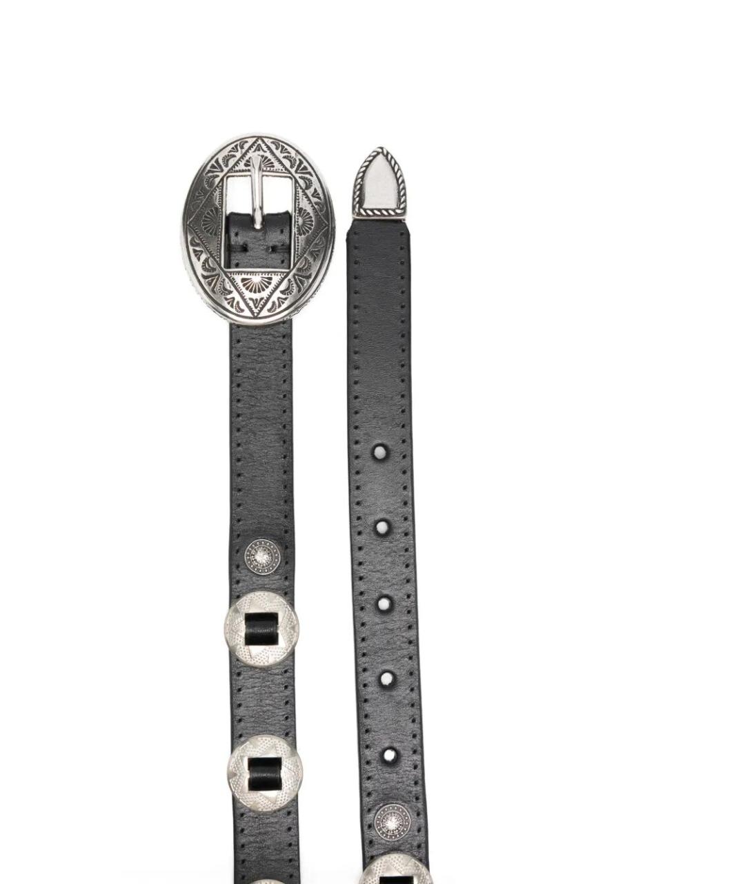 GOLDEN GOOSE DELUXE BRAND Черный кожаный ремень, фото 2