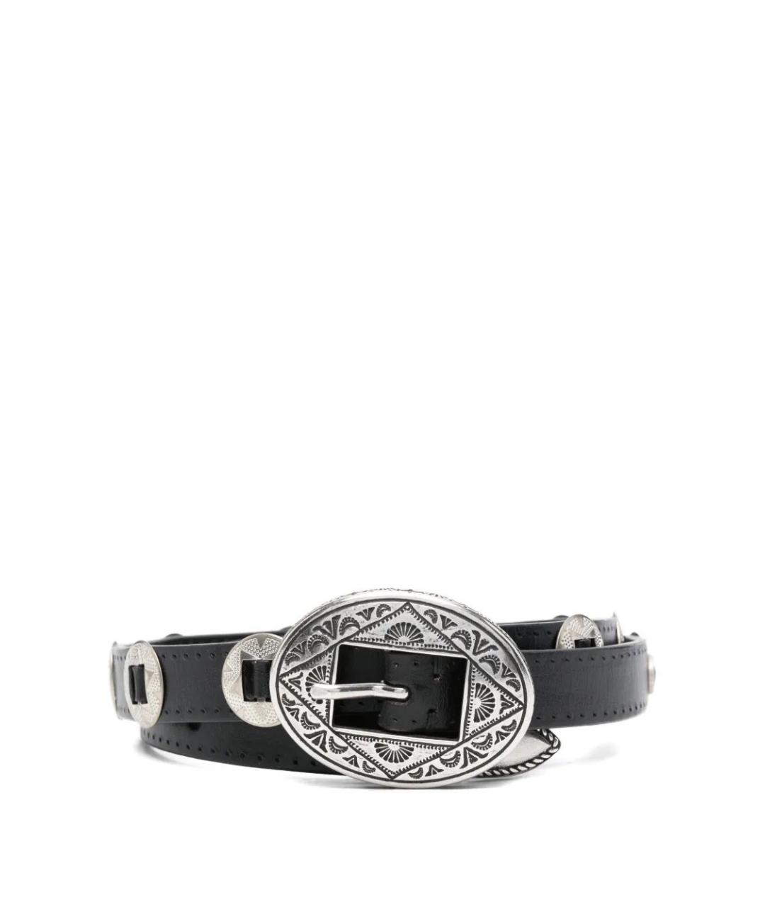 GOLDEN GOOSE DELUXE BRAND Черный кожаный ремень, фото 1