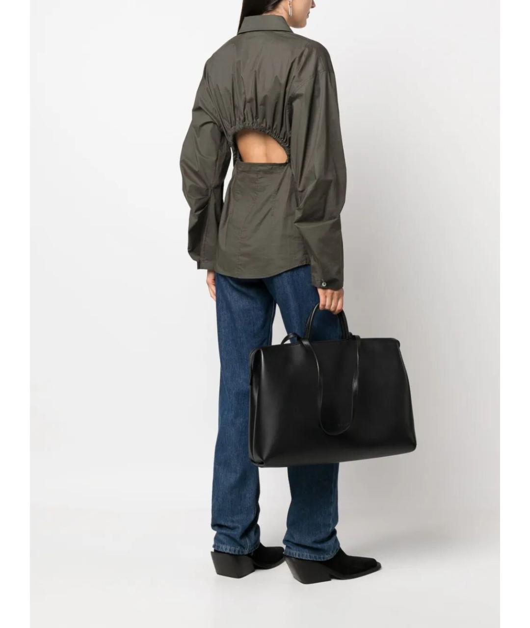 MARSELL Черная кожаная сумка тоут, фото 4