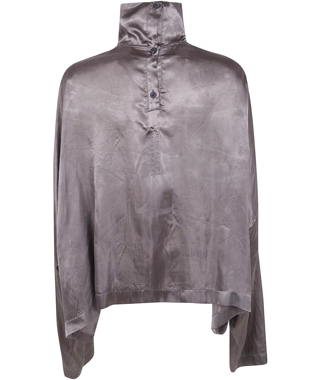 RICK OWENS Серая вискозная блузы, фото 2