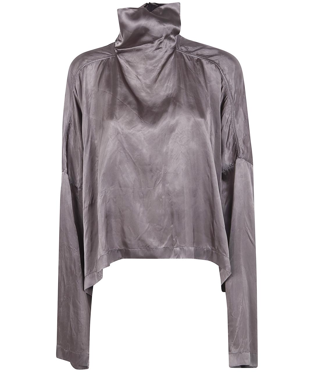 RICK OWENS Серая вискозная блузы, фото 1