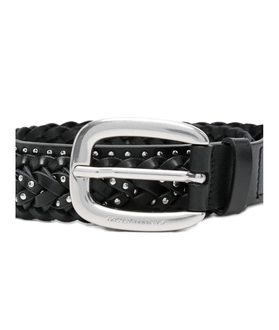 GOLDEN GOOSE DELUXE BRAND Черный кожаный ремень, фото 3