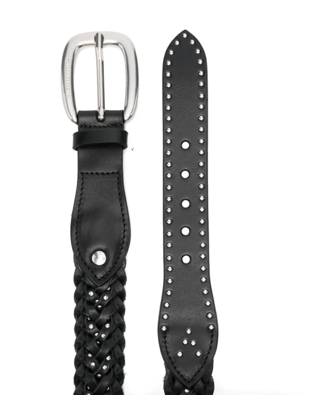 GOLDEN GOOSE DELUXE BRAND Черный кожаный ремень, фото 2