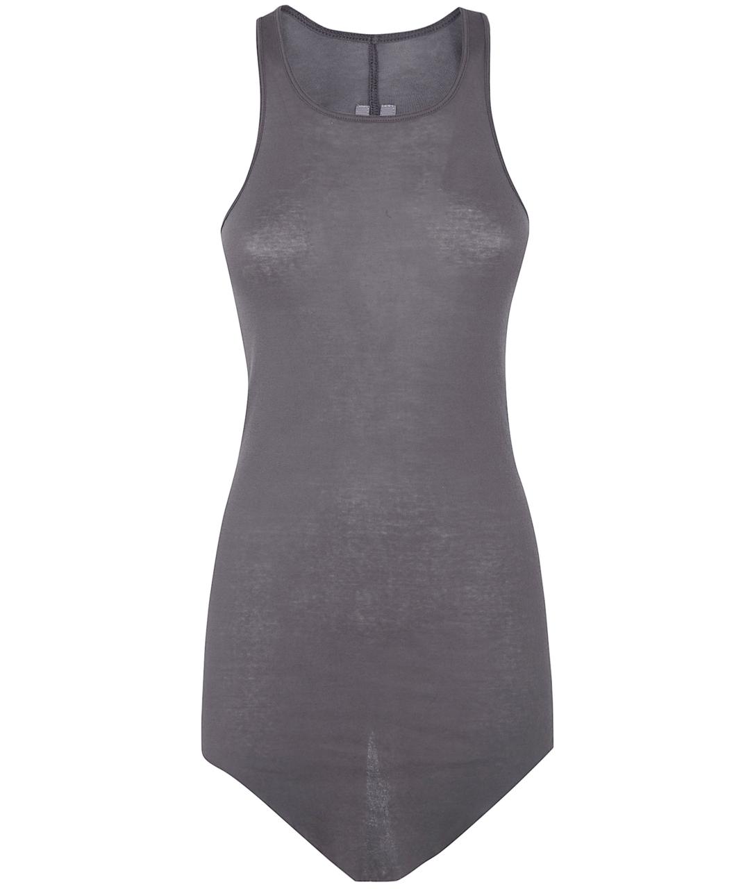 RICK OWENS Серая хлопковая майка, фото 1