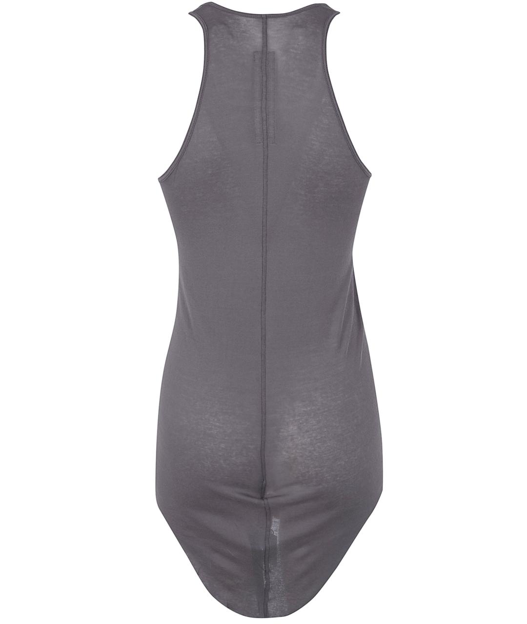 RICK OWENS Серая хлопковая майка, фото 2