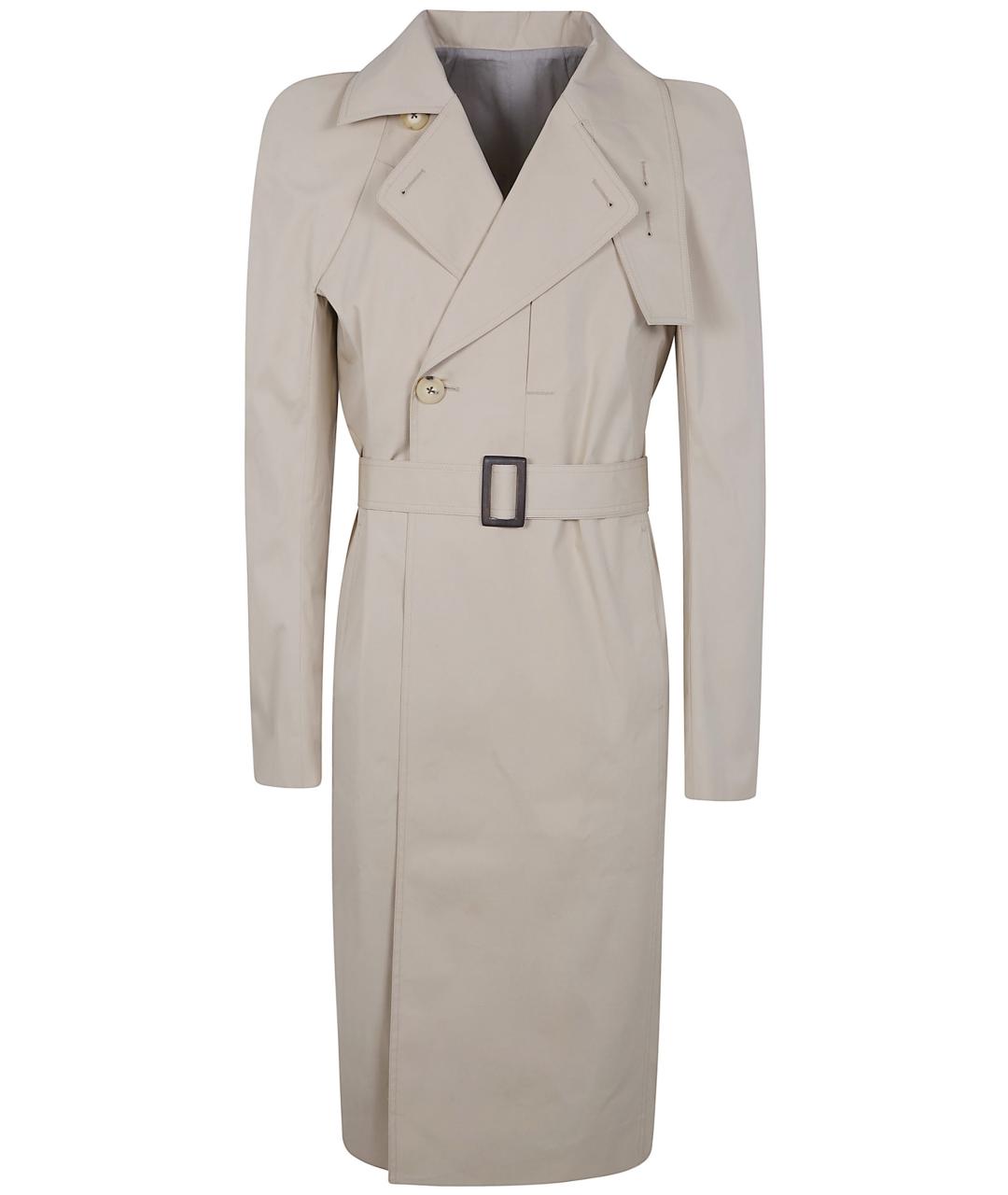 RICK OWENS Бежевый хлопковый тренч / плащ, фото 1