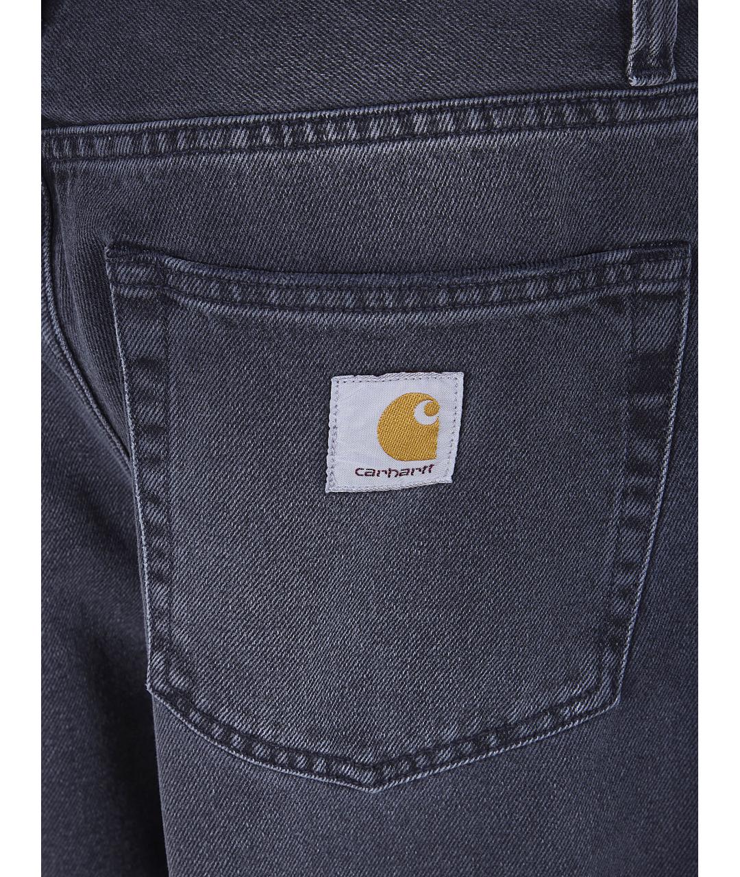 CARHARTT WIP Черные хлопковые прямые джинсы, фото 3