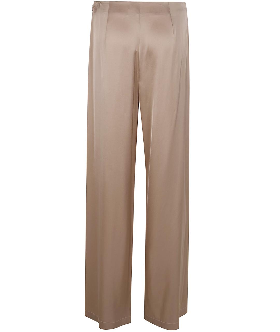 BLUGIRL Бежевые вискозные прямые брюки, фото 2