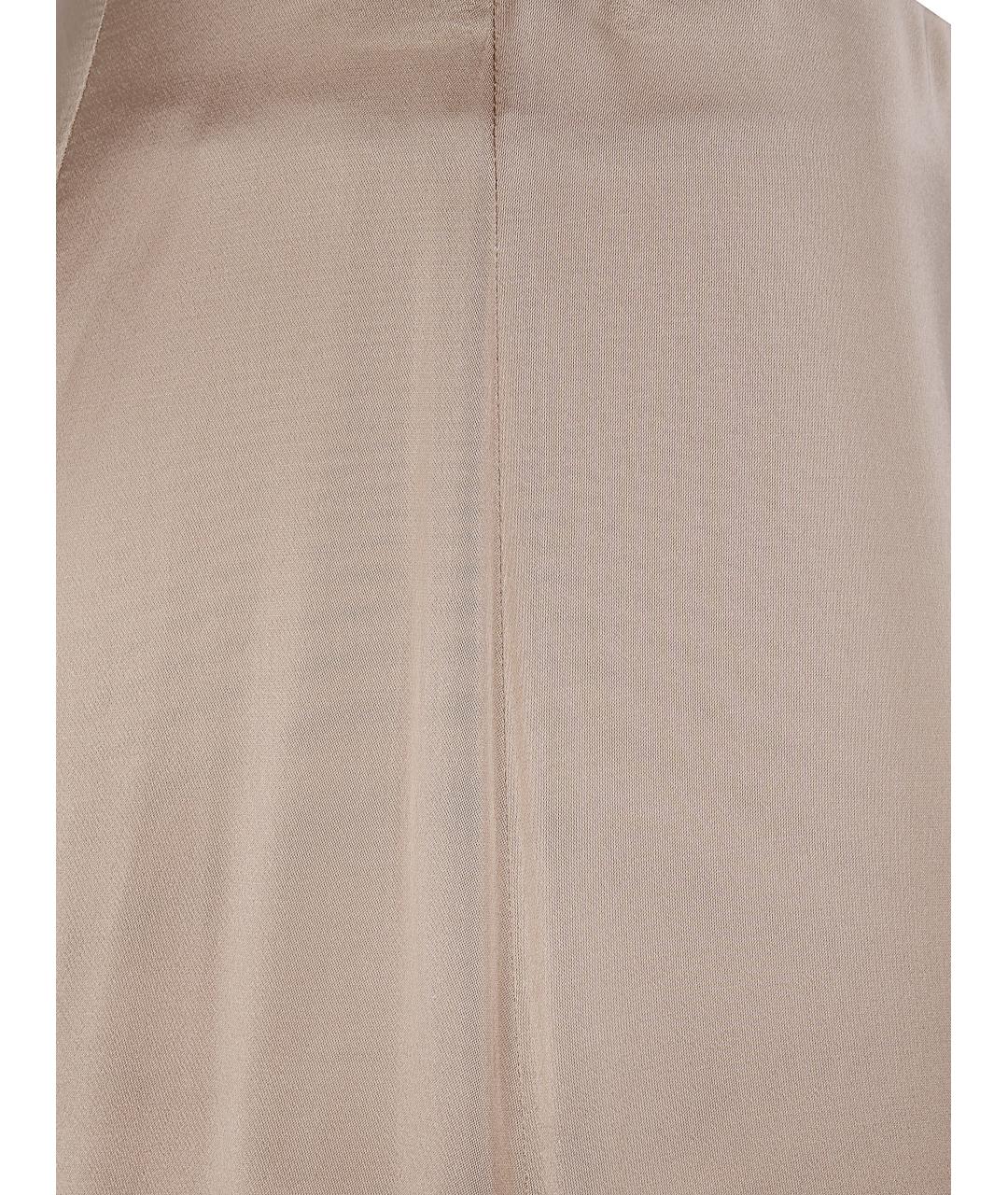 BLUGIRL Бежевые вискозные прямые брюки, фото 3