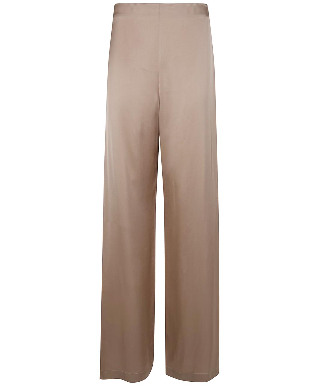 BLUGIRL Бежевые вискозные прямые брюки, фото 1
