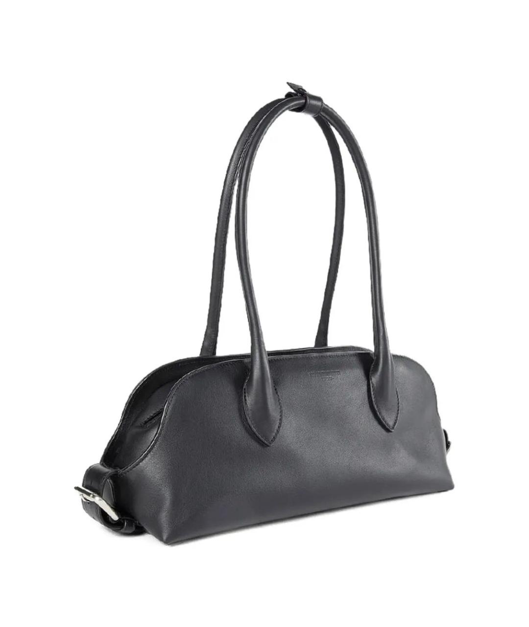 ANN DEMEULEMEESTER Черная кожаная сумка через плечо, фото 5