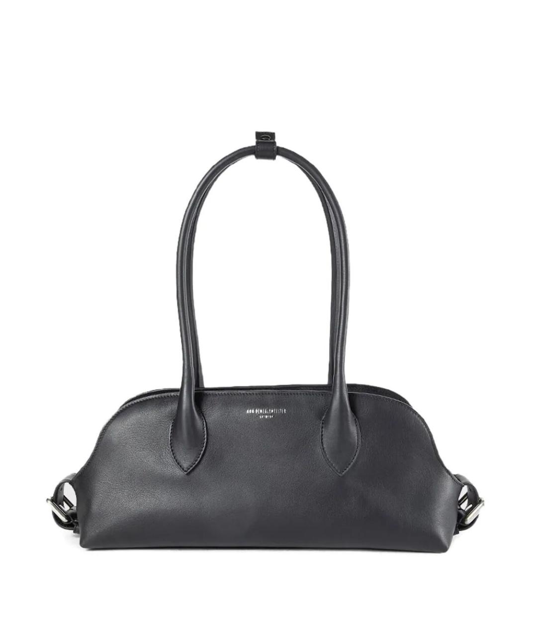 ANN DEMEULEMEESTER Черная кожаная сумка через плечо, фото 1