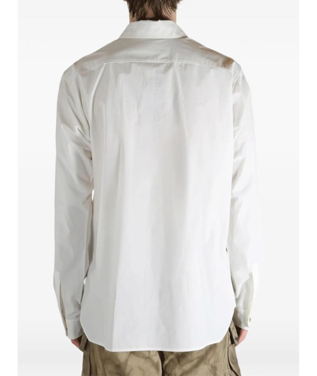 RICK OWENS Белая хлопковая кэжуал рубашка, фото 2