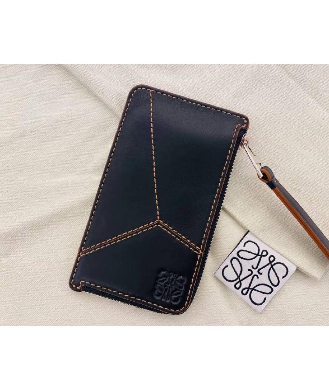 LOEWE Черный кожаный кошелек, фото 3