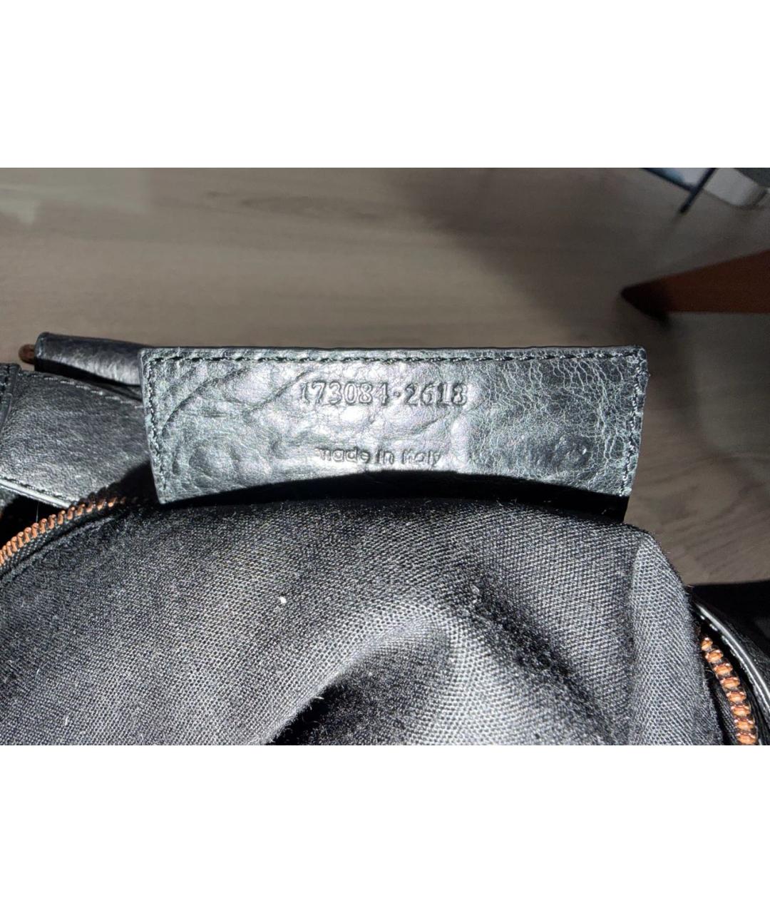 BALENCIAGA Черная кожаная сумка через плечо, фото 6