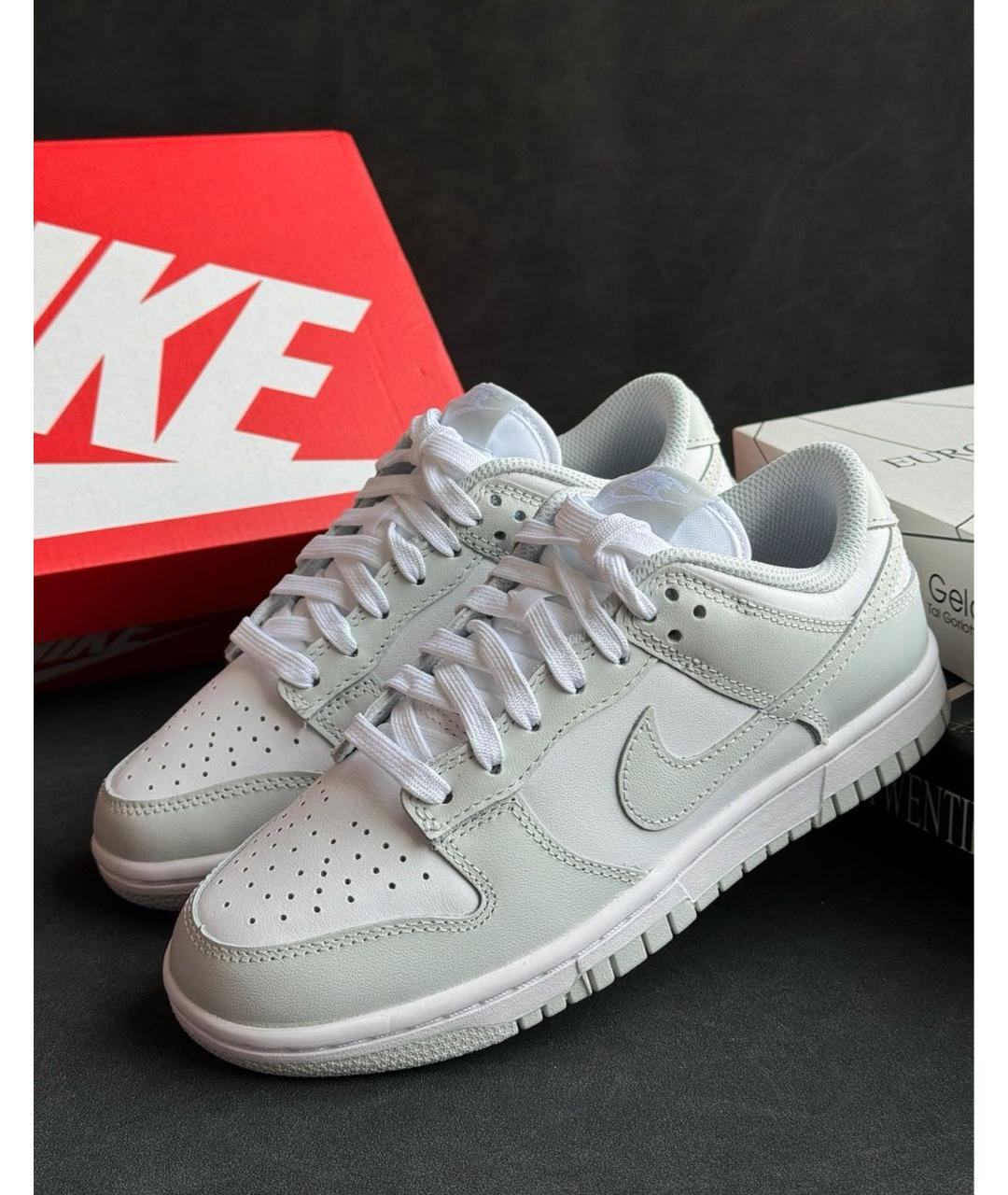 NIKE Серые кожаные кроссовки, фото 5