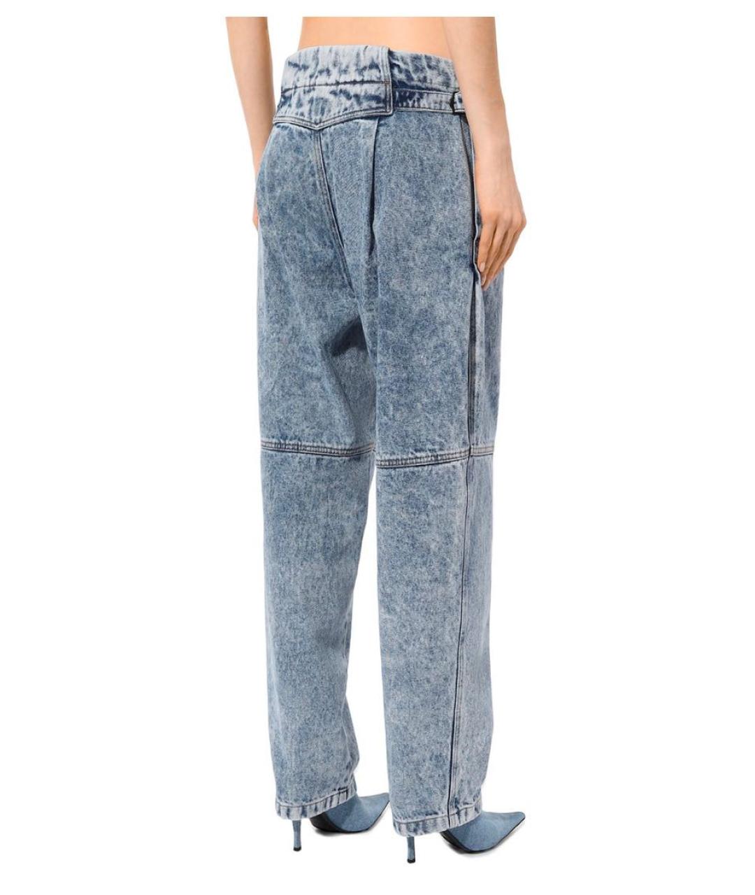 THE MANNEI Голубые хлопковые прямые джинсы, фото 2