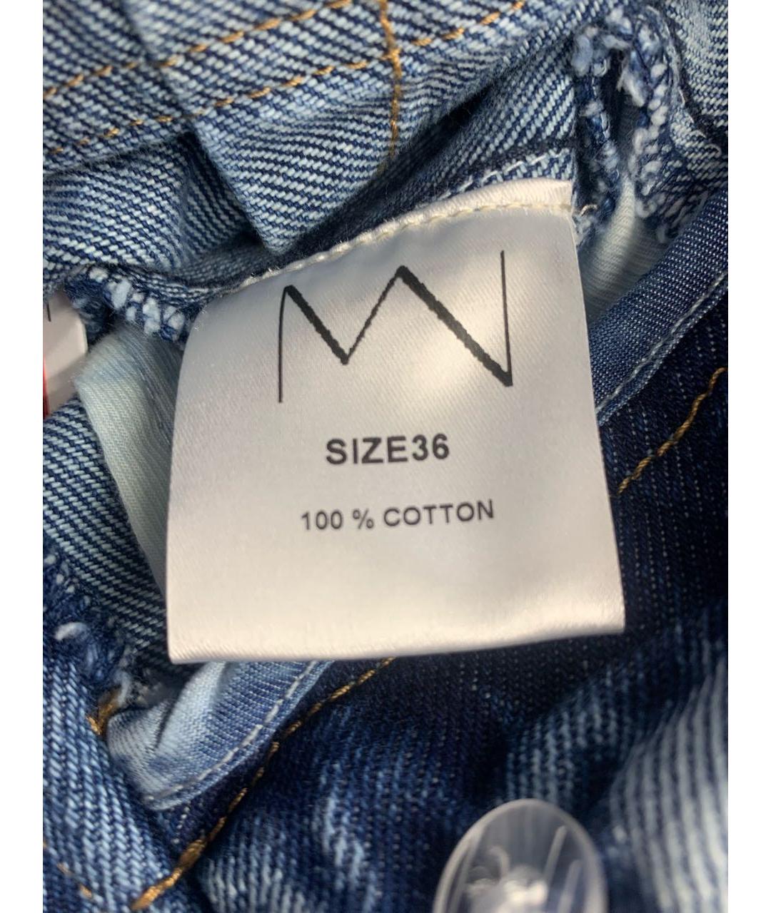 THE MANNEI Голубые хлопковые прямые джинсы, фото 6