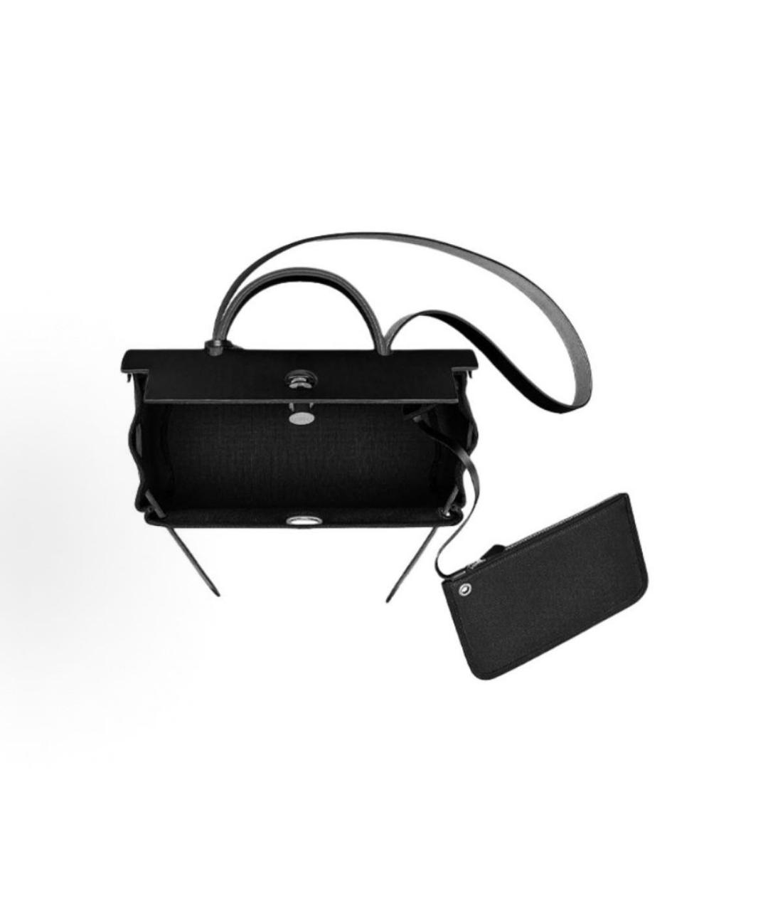 HERMES Черная тканевая сумка через плечо, фото 3