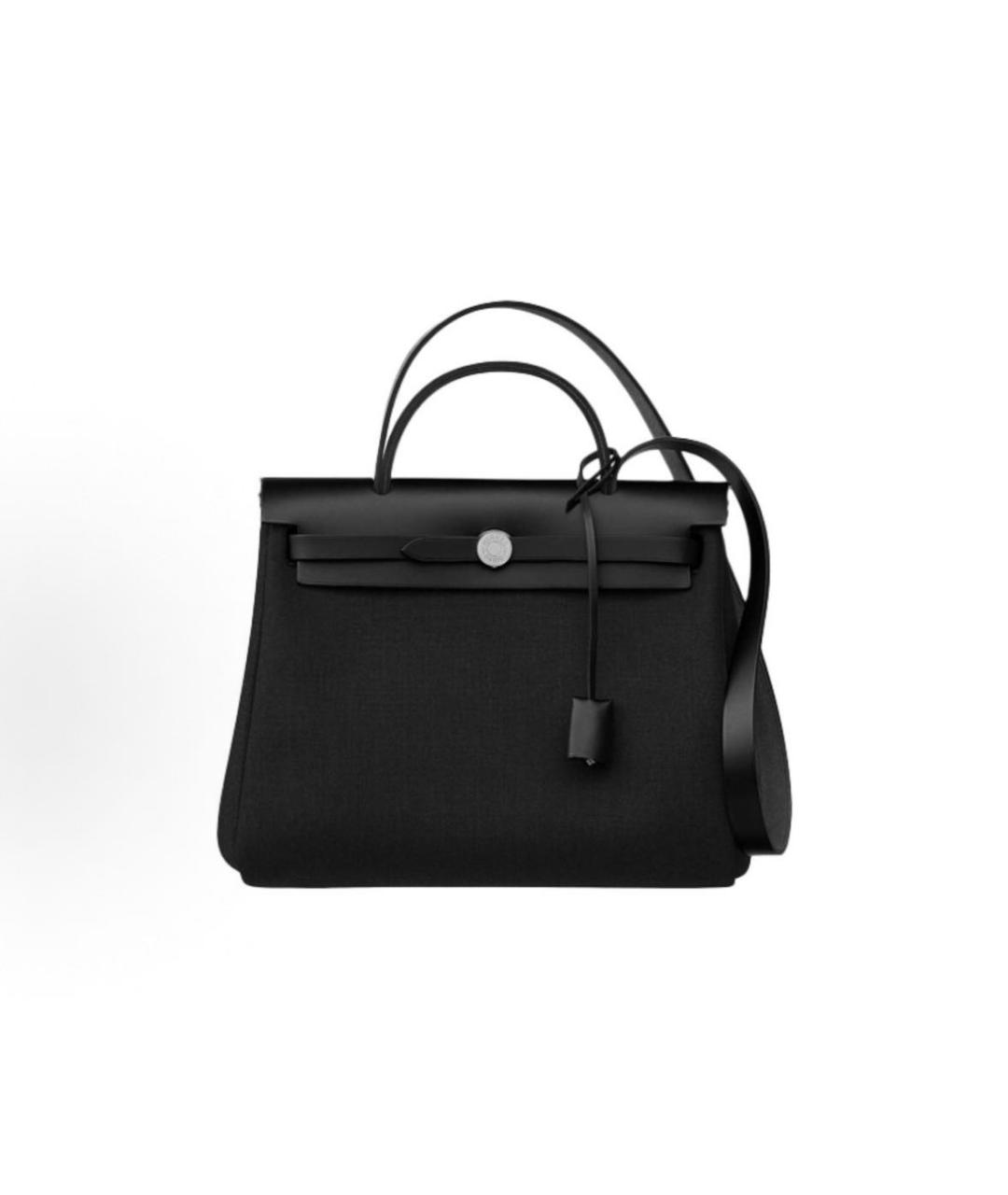 HERMES Черная тканевая сумка через плечо, фото 5