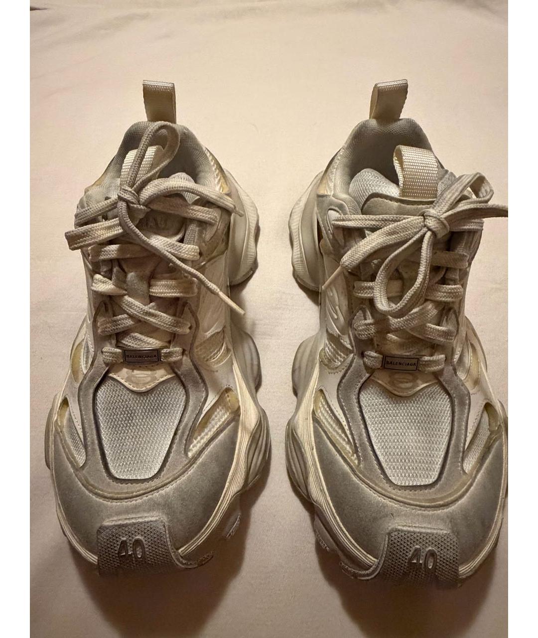 BALENCIAGA Бежевые текстильные низкие кроссовки / кеды, фото 2