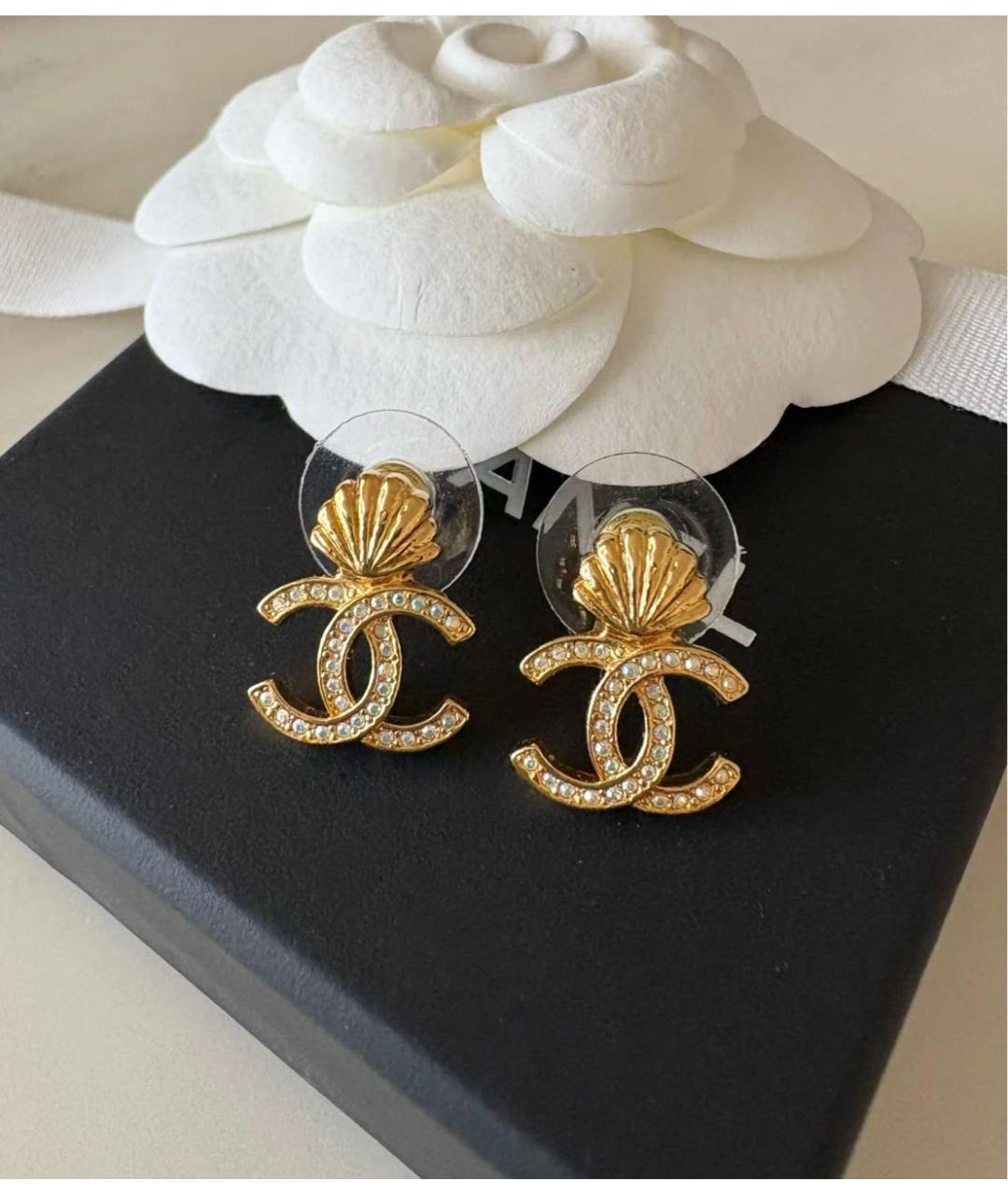 CHANEL Золотые серьги, фото 3