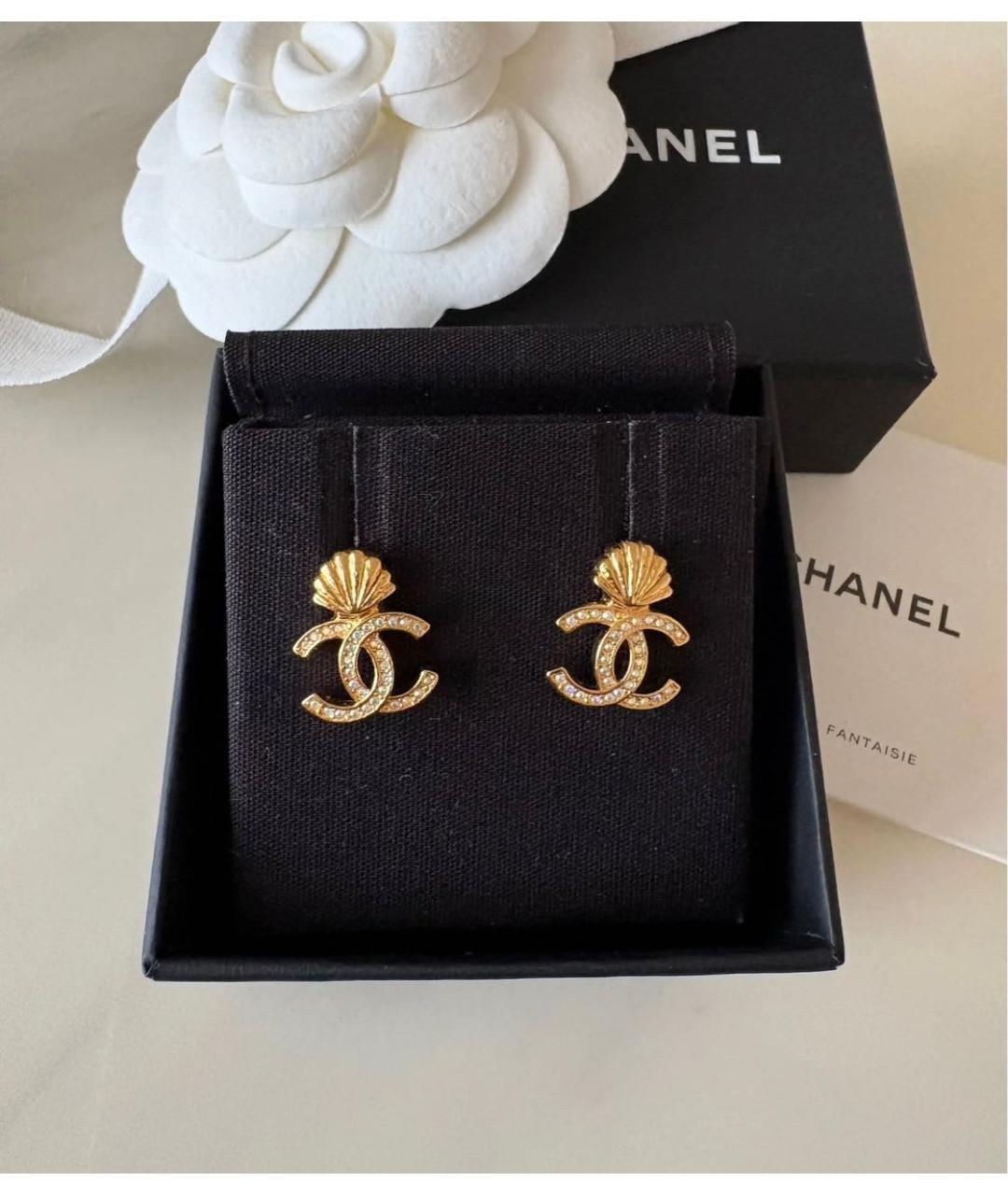 CHANEL Золотые серьги, фото 5