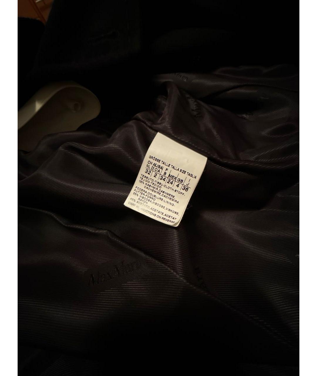 MAX MARA STUDIO Черное кашемировое пальто, фото 5