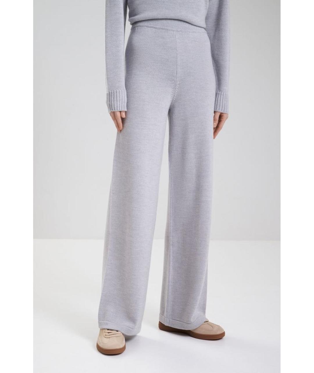 MAX MARA Серый шерстяной костюм с брюками, фото 2