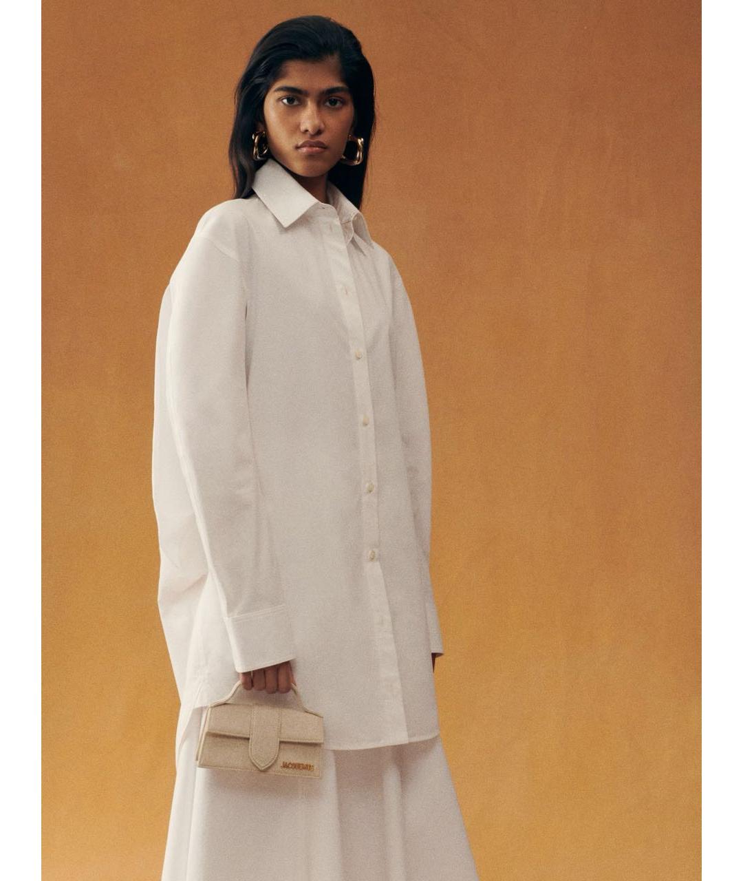 JACQUEMUS Серая льняная сумка с короткими ручками, фото 6