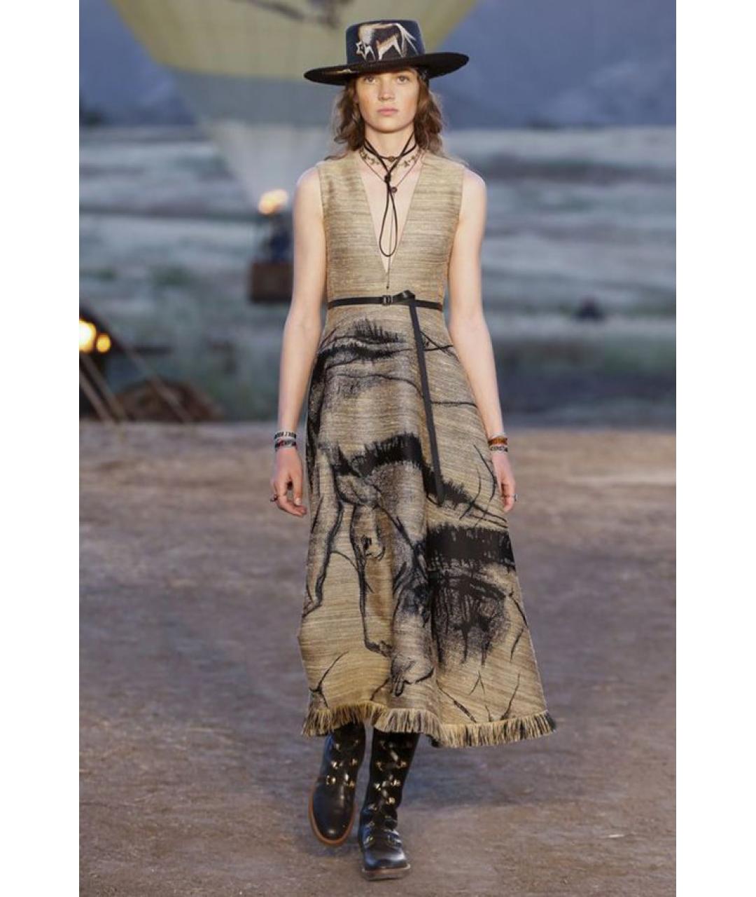 CHRISTIAN DIOR Бежевый шелковый тренч/плащ, фото 6