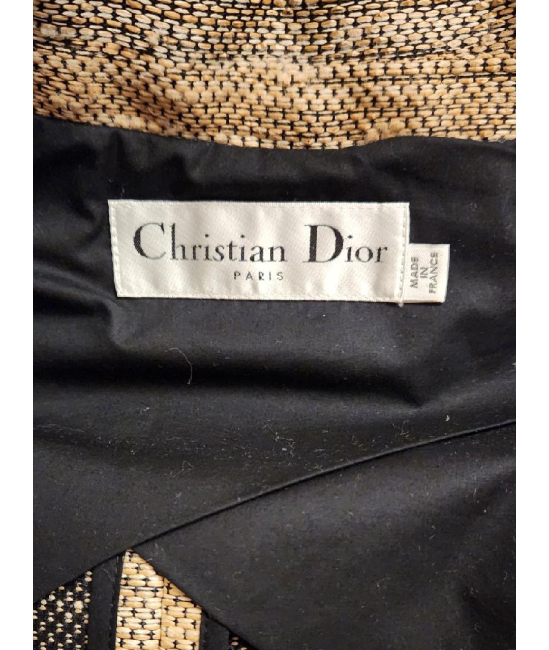 CHRISTIAN DIOR Бежевый шелковый тренч/плащ, фото 3