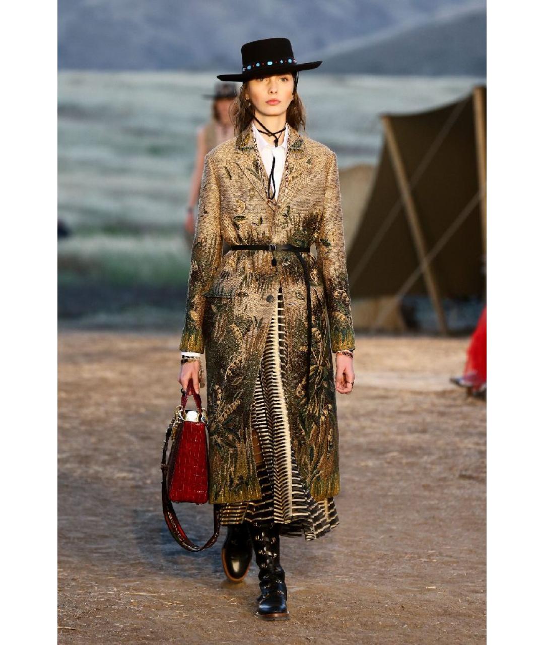 CHRISTIAN DIOR Бежевый шелковый тренч/плащ, фото 5