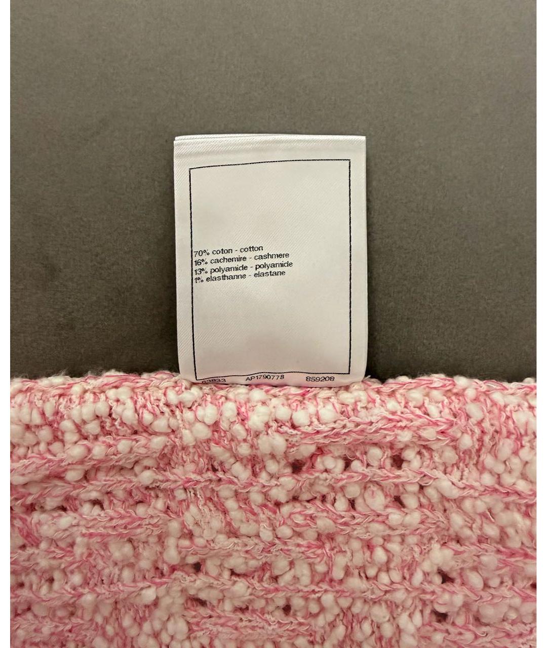 CHANEL Розовое хлопковое коктейльное платье, фото 7