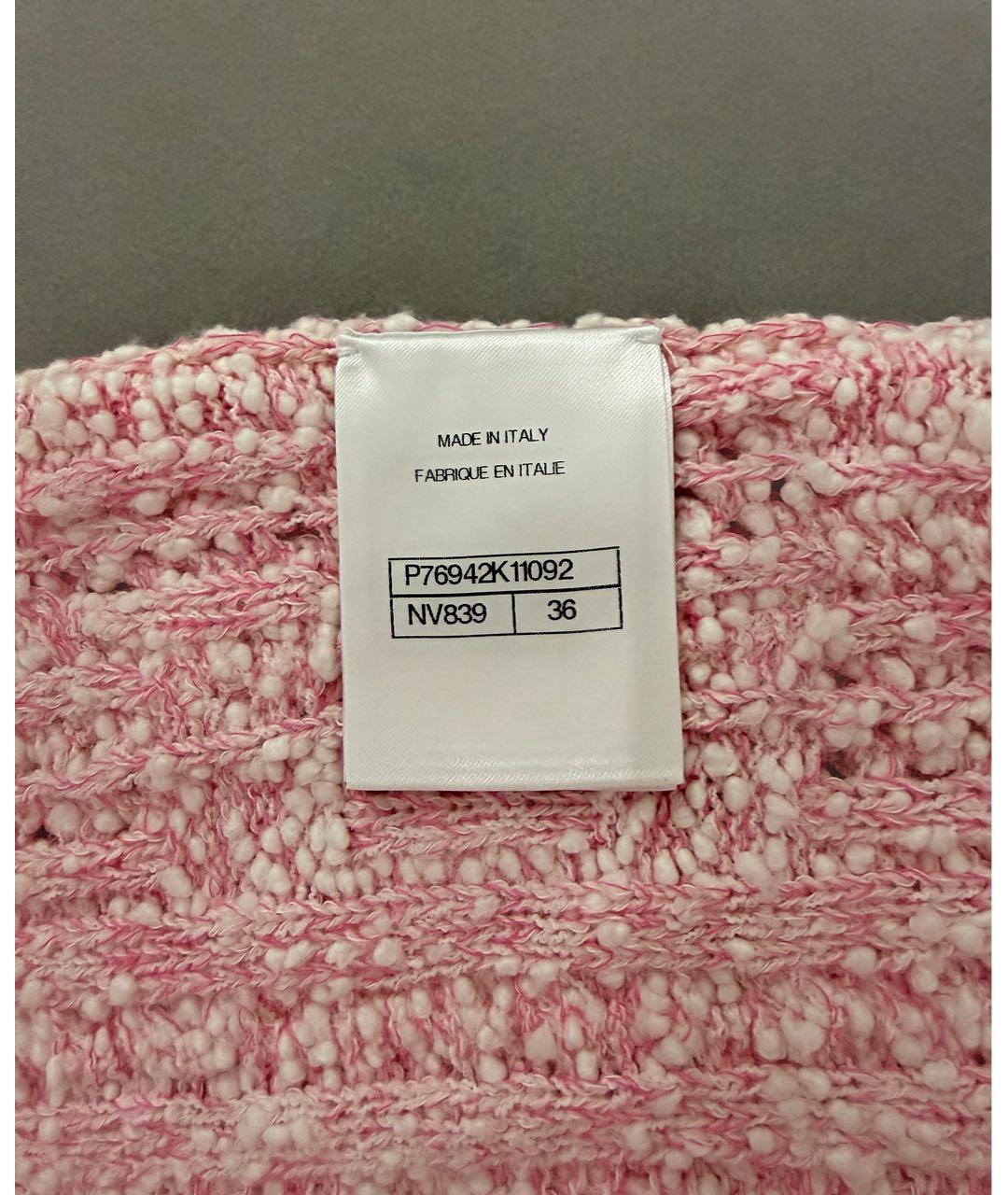 CHANEL Розовое хлопковое коктейльное платье, фото 6