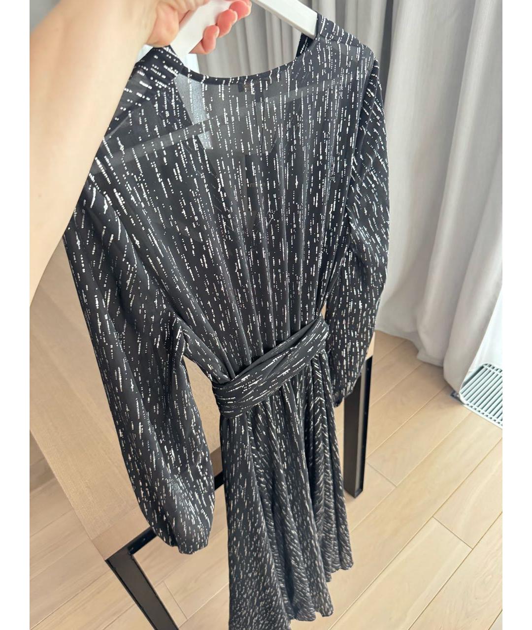 MAJE Черное полиэстеровое вечернее платье, фото 2