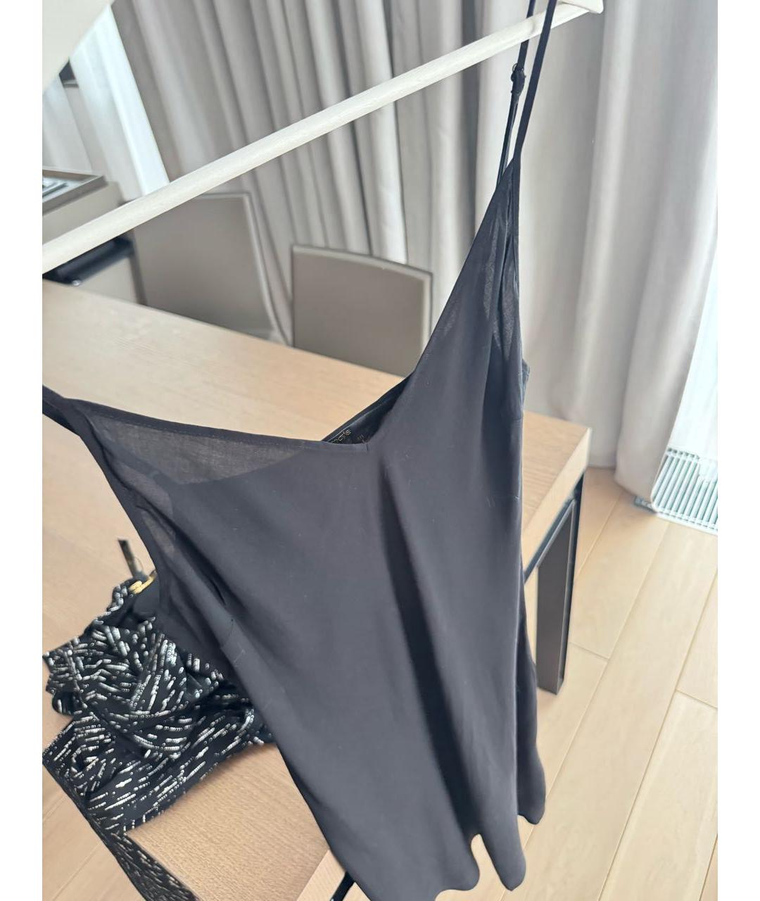 MAJE Черное полиэстеровое вечернее платье, фото 4